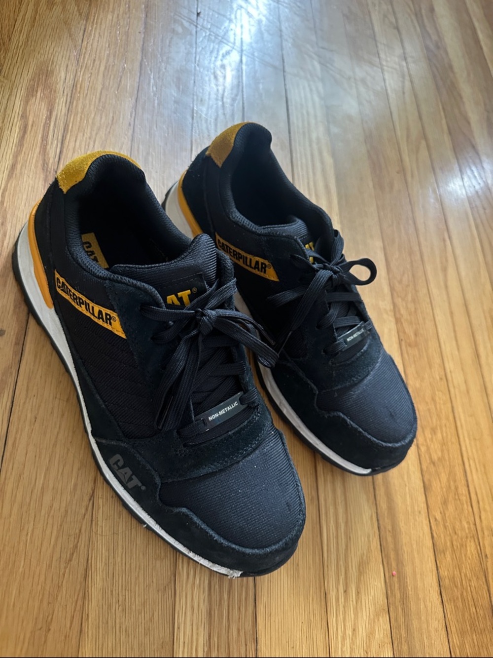 Caterpillar Black and Yellow Men’s Casual Sneakers